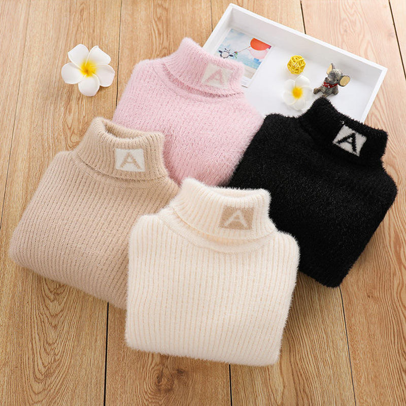 Roupas de pescoço alto Pluxus suéteres infantis roupas infantis infantis tricôs suéteres